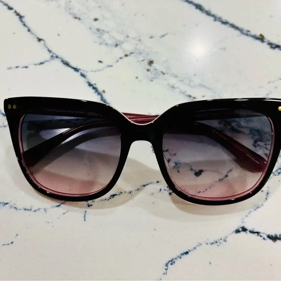 Kate Spade Black and Pink Sunglasses - Picture 3 of 6
